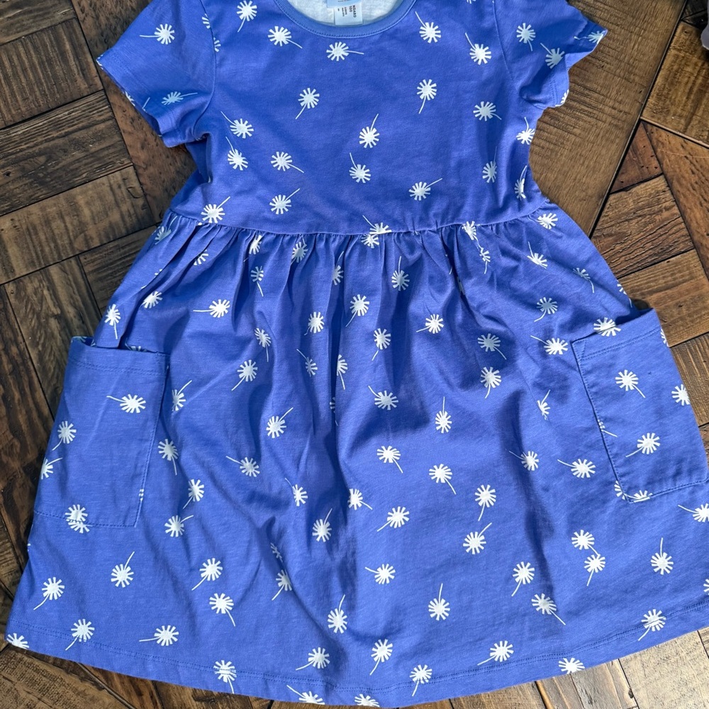Hanna Andersson Blue Daisy Pocket Dress